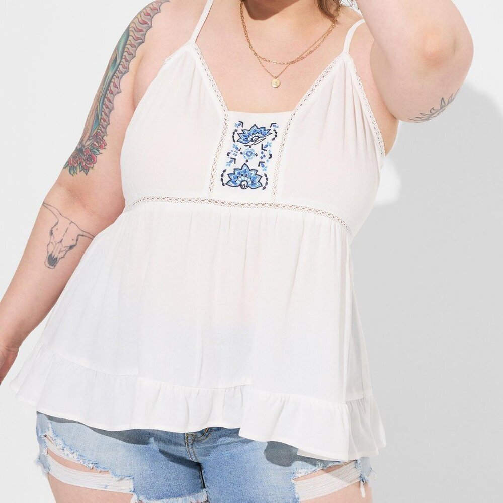 Challis Embroidered Cami - Picture 2 of 5